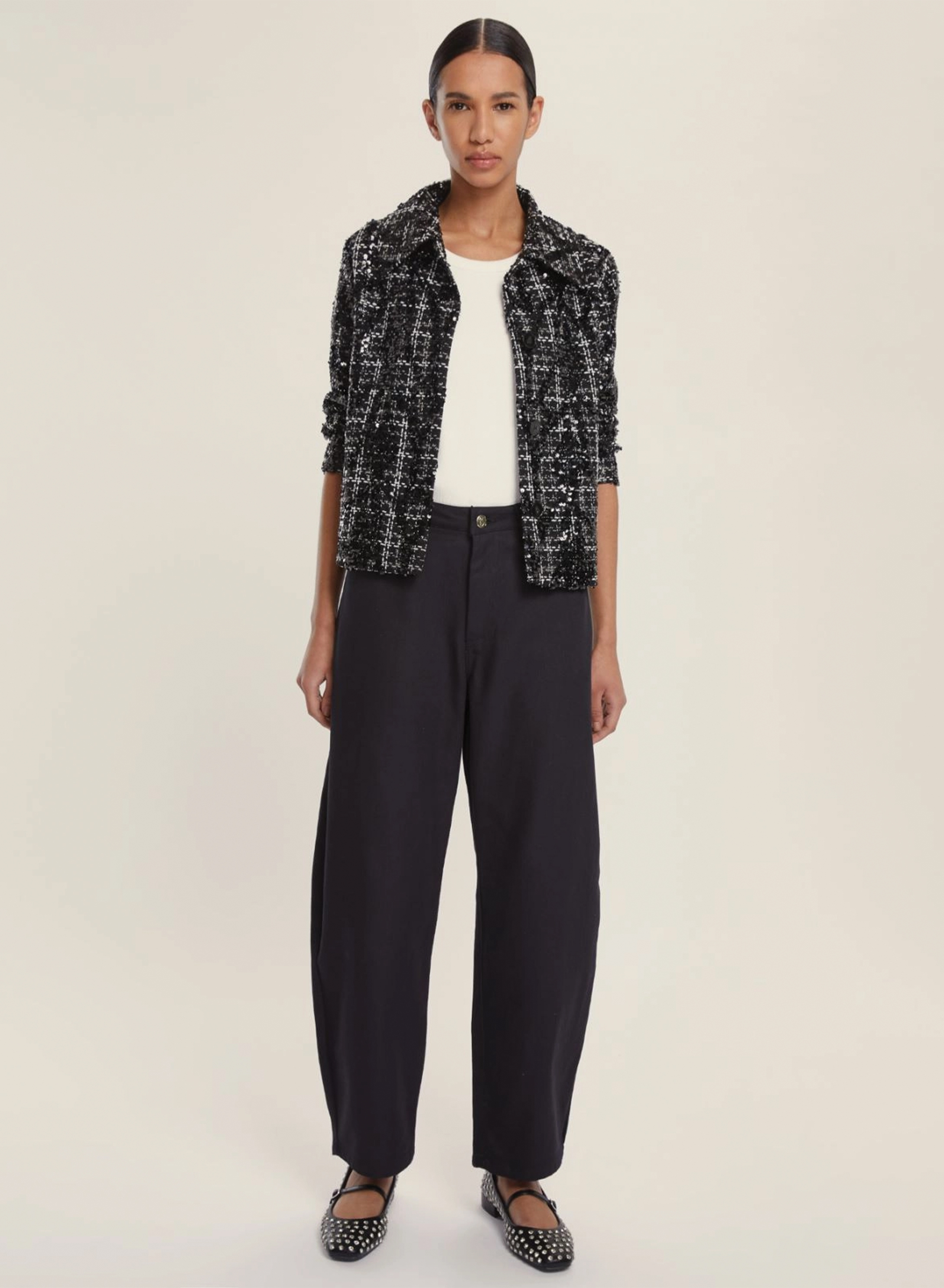 Black five pocket, barrel fit Trousers Emme Marella - 0