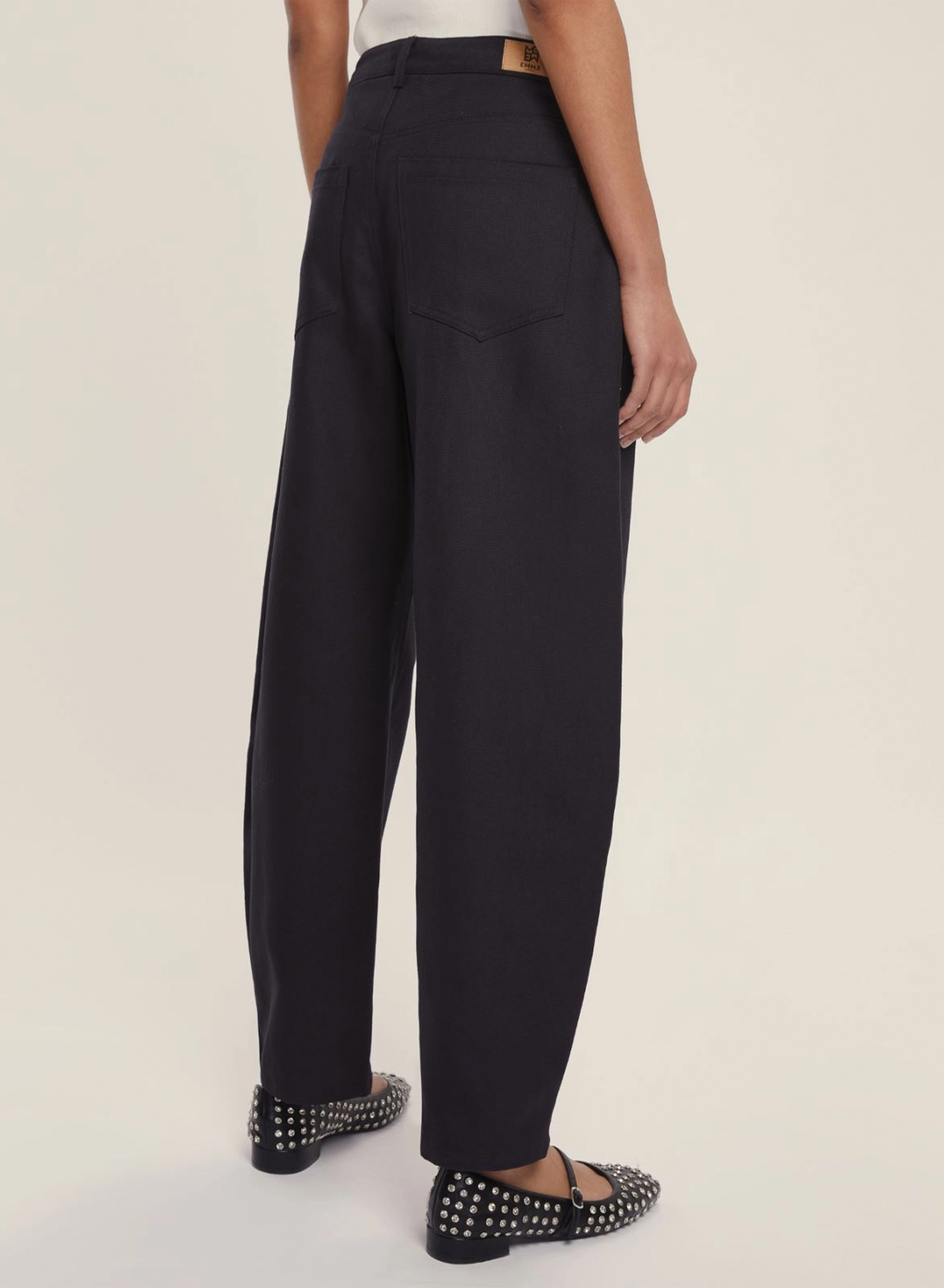 Black five pocket, barrel fit Trousers Emme Marella - 1