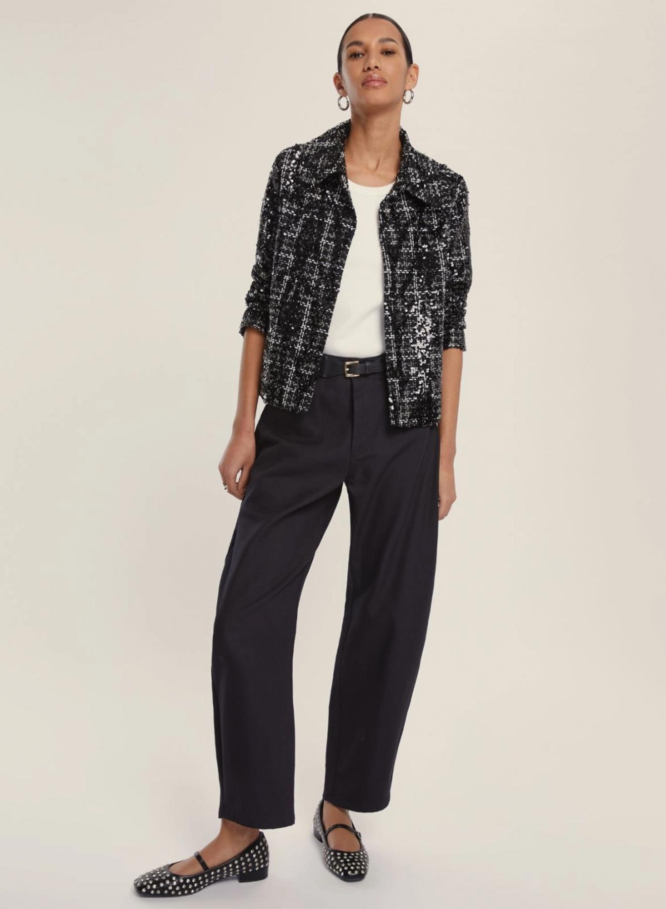 Black five pocket, barrel fit Trousers Emme Marella - 3