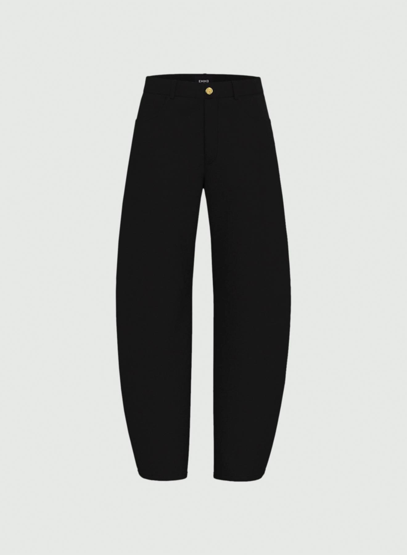Black five pocket, barrel fit Trousers Emme Marella - 5