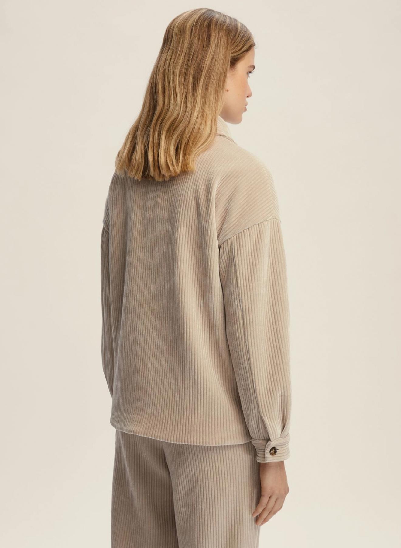 Off White Πουκάμισο κοτλέ σε ίσια γραμμή Emme Marella - 2