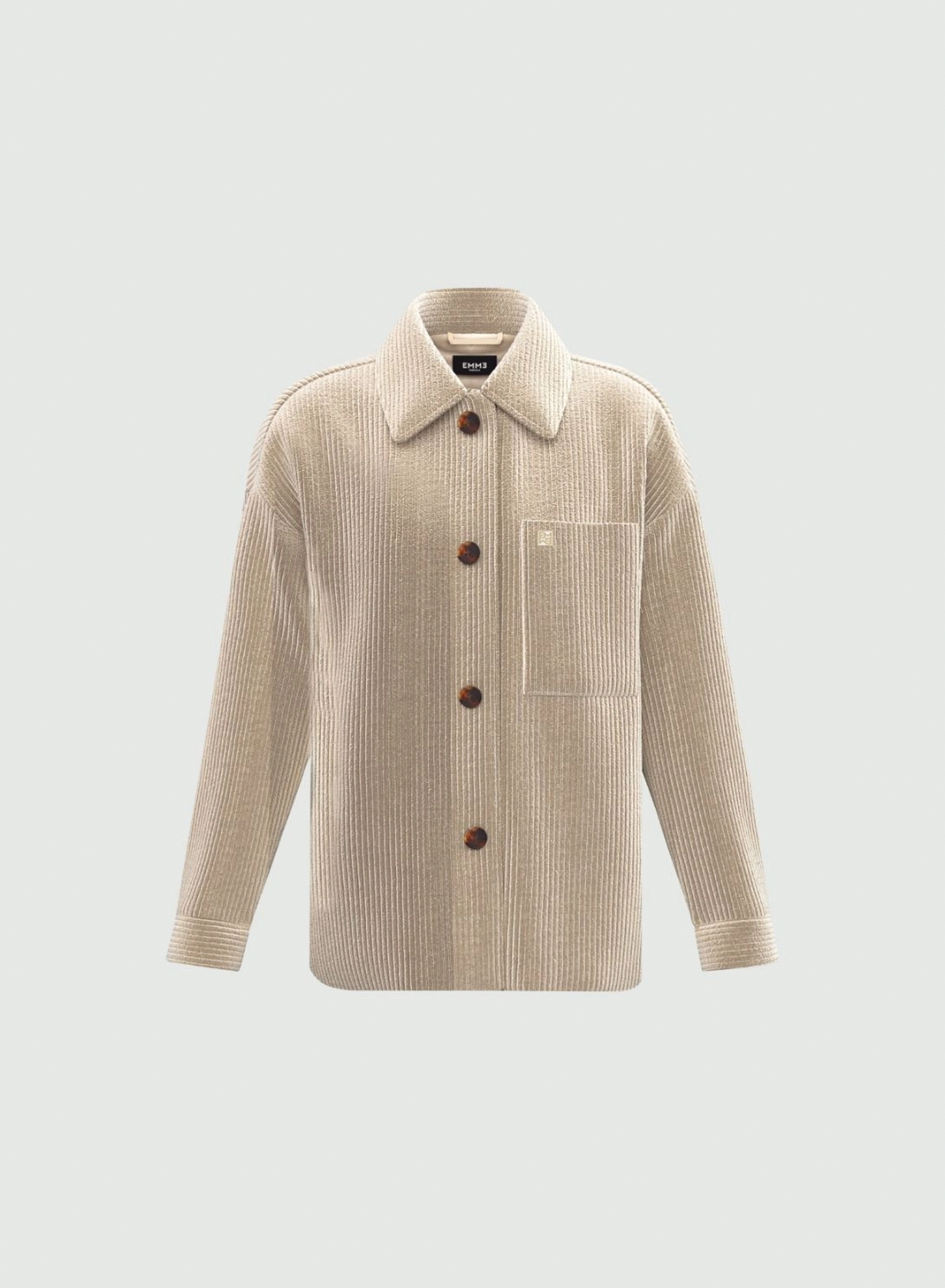 Off White Πουκάμισο κοτλέ σε ίσια γραμμή Emme Marella - 4