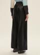 Black straight fit eco leather Trousers with elasticated rear waistband Emme Marella - 1