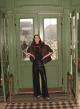 Black straight fit eco leather Trousers with elasticated rear waistband Emme Marella-5