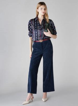 Navy Blue Patterned Shirt Emme Marella - 34182