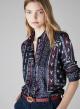 Navy Blue Patterned Shirt Emme Marella - 1