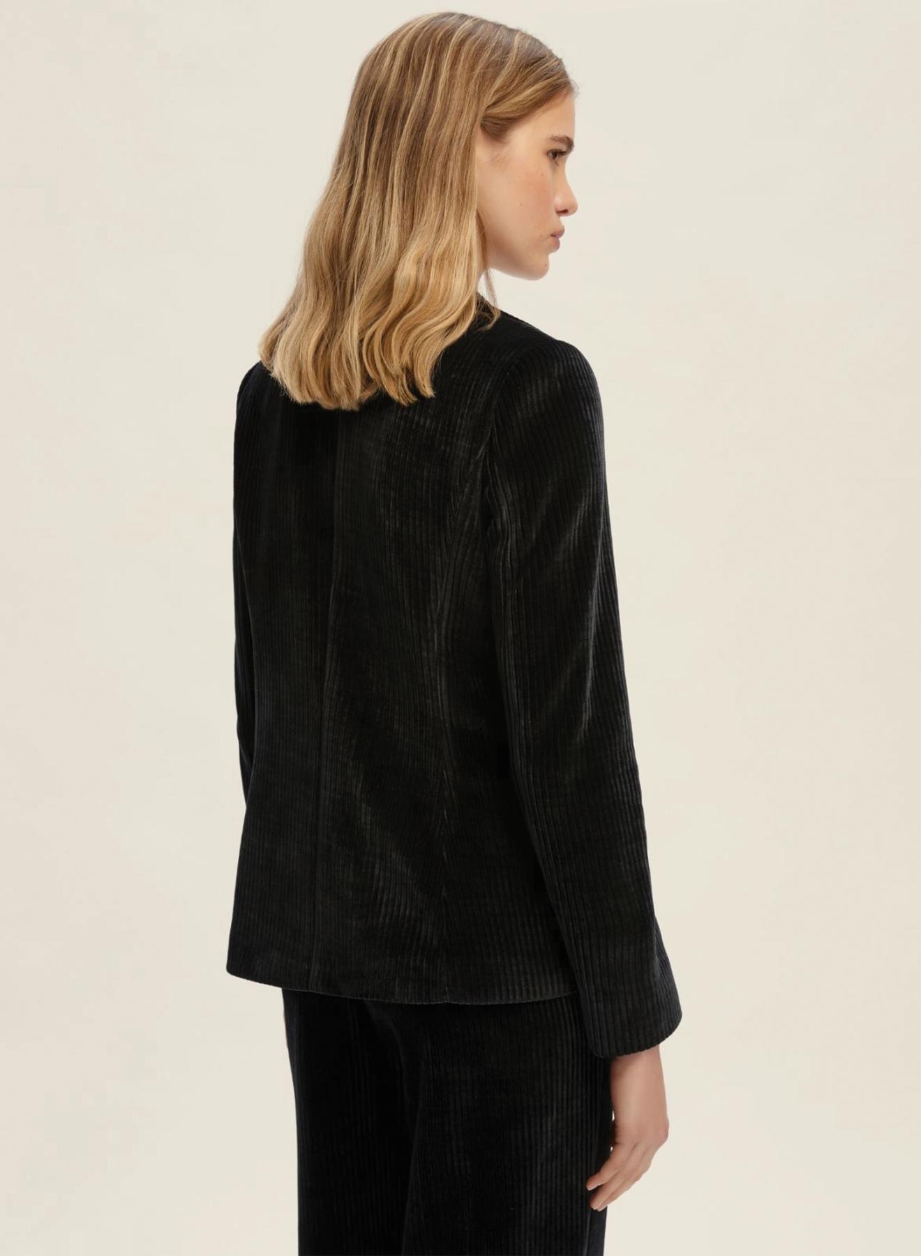 Dark Grey one buttoned corduroy Jacket Emme Marella - 2