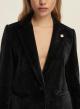 Dark Grey one buttoned corduroy Jacket Emme Marella - 3