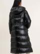 Black long hooded puffer Jacket with external pockets AT. Jackets - 2