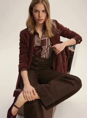 Μπορντώ twill Πουκάμισο με σχέδια Emme Marella - 47967