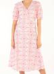 Broderie dress with V-neck and short sleeves - 2