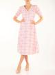 Broderie dress with V-neck and short sleeves - 1