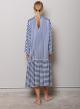 Blue-White chemisier Dress with stripes and long sleeves "Thalia" Capetanissa - 3