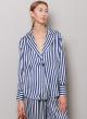 Blue-White one buttoned Jacket with stripes "Yve" Capetanissa - 0