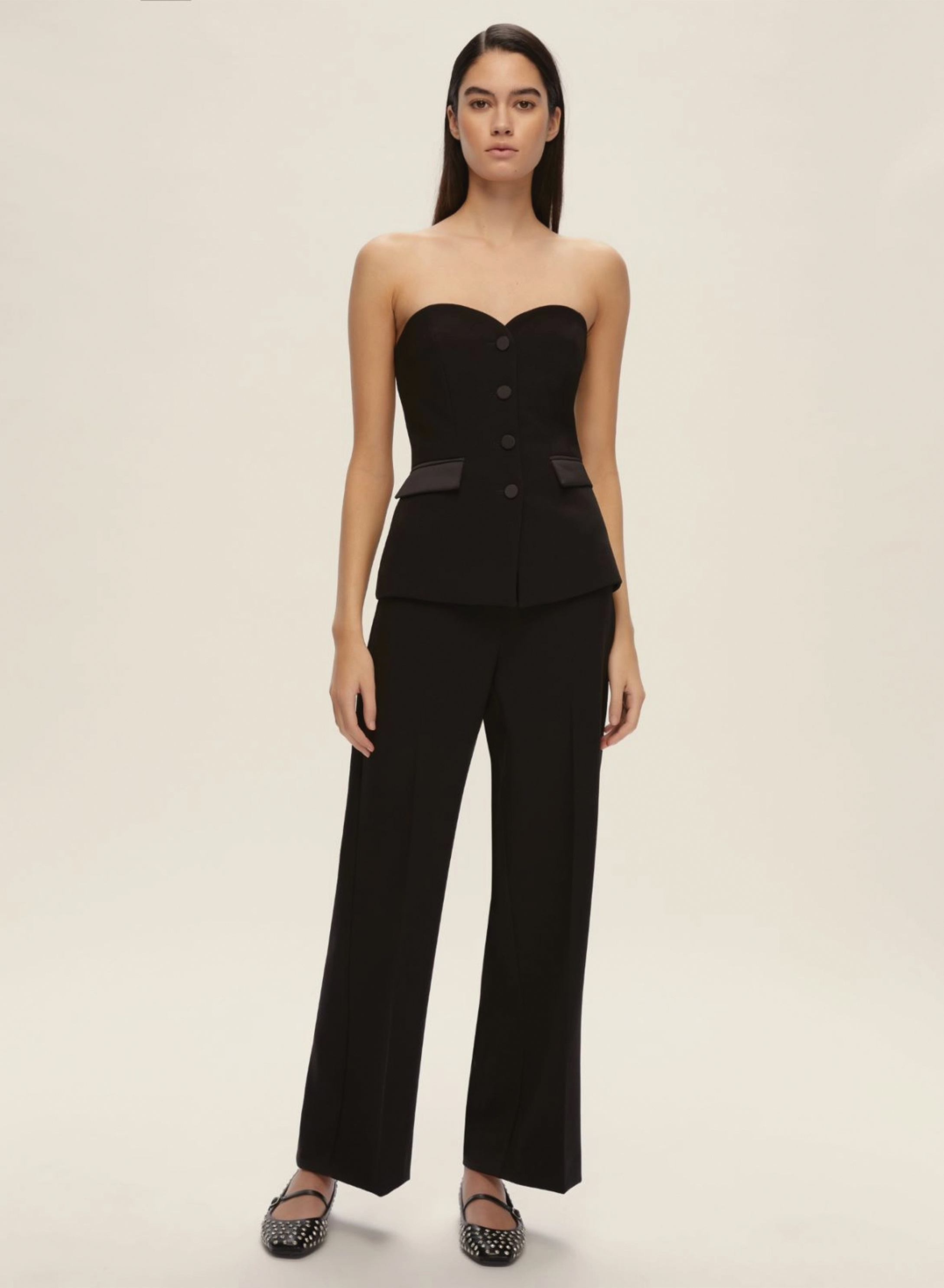 Black Trousers with satin details Emme Marella - 1