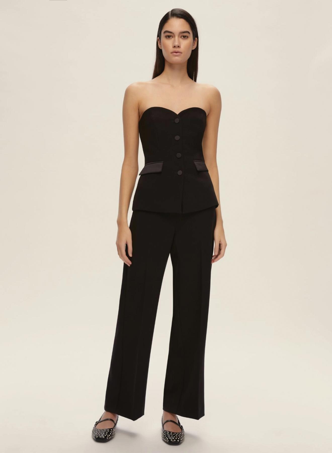 Black Trousers with satin details Emme Marella - 2