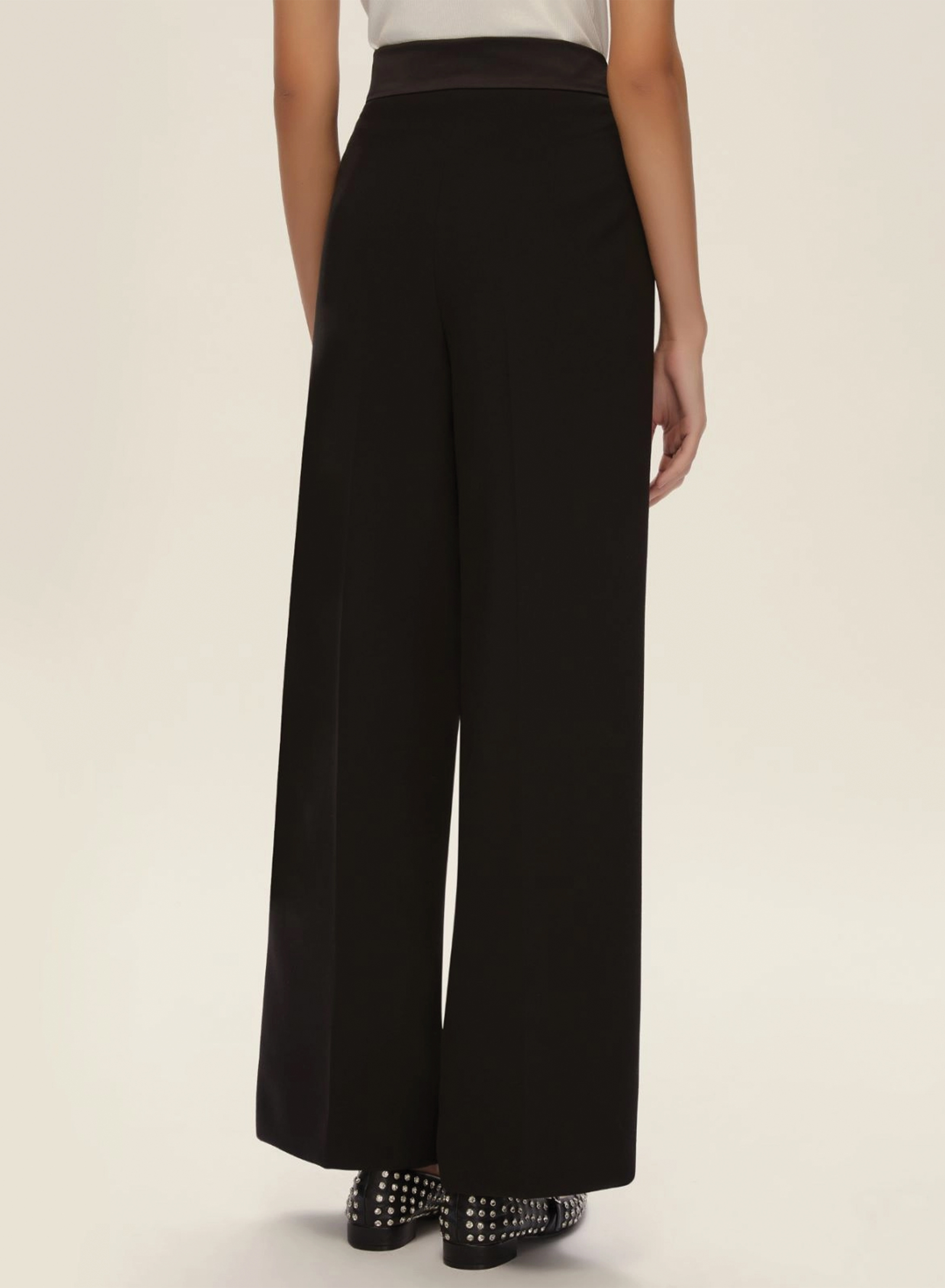 Black Trousers with satin details Emme Marella - 2