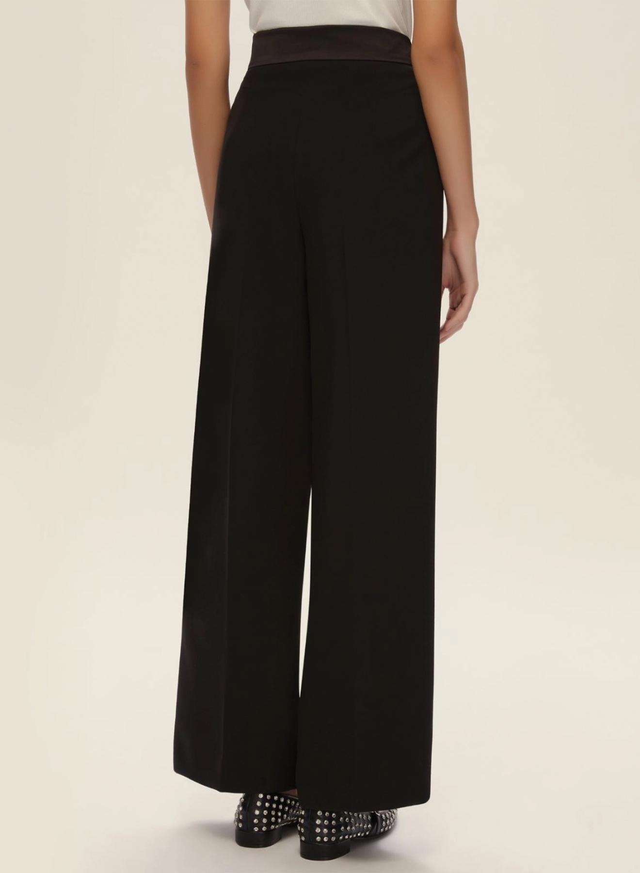 Black Trousers with satin details Emme Marella - 3