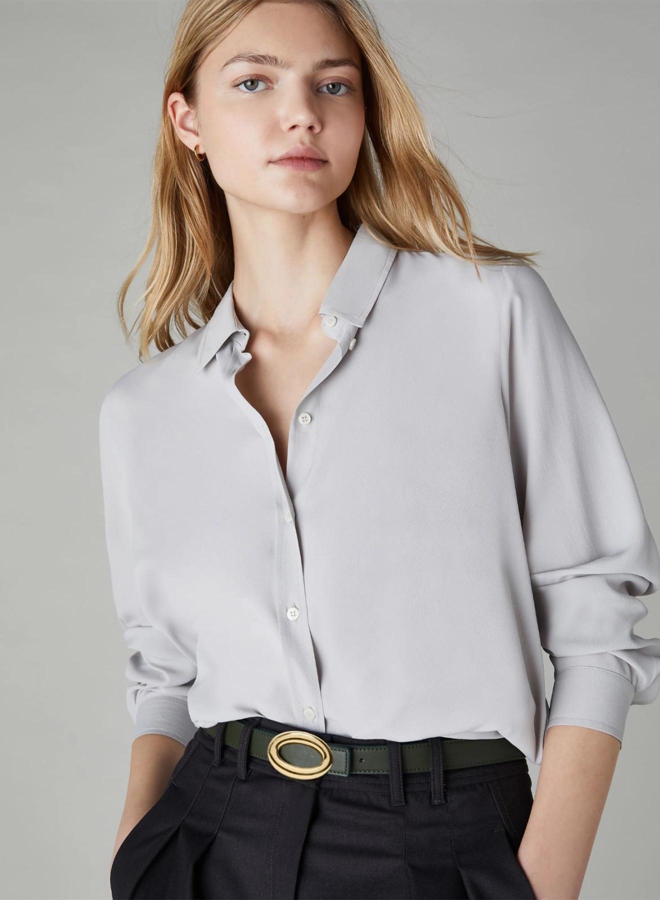 Grey crepe Shirt Emme Marella - 2