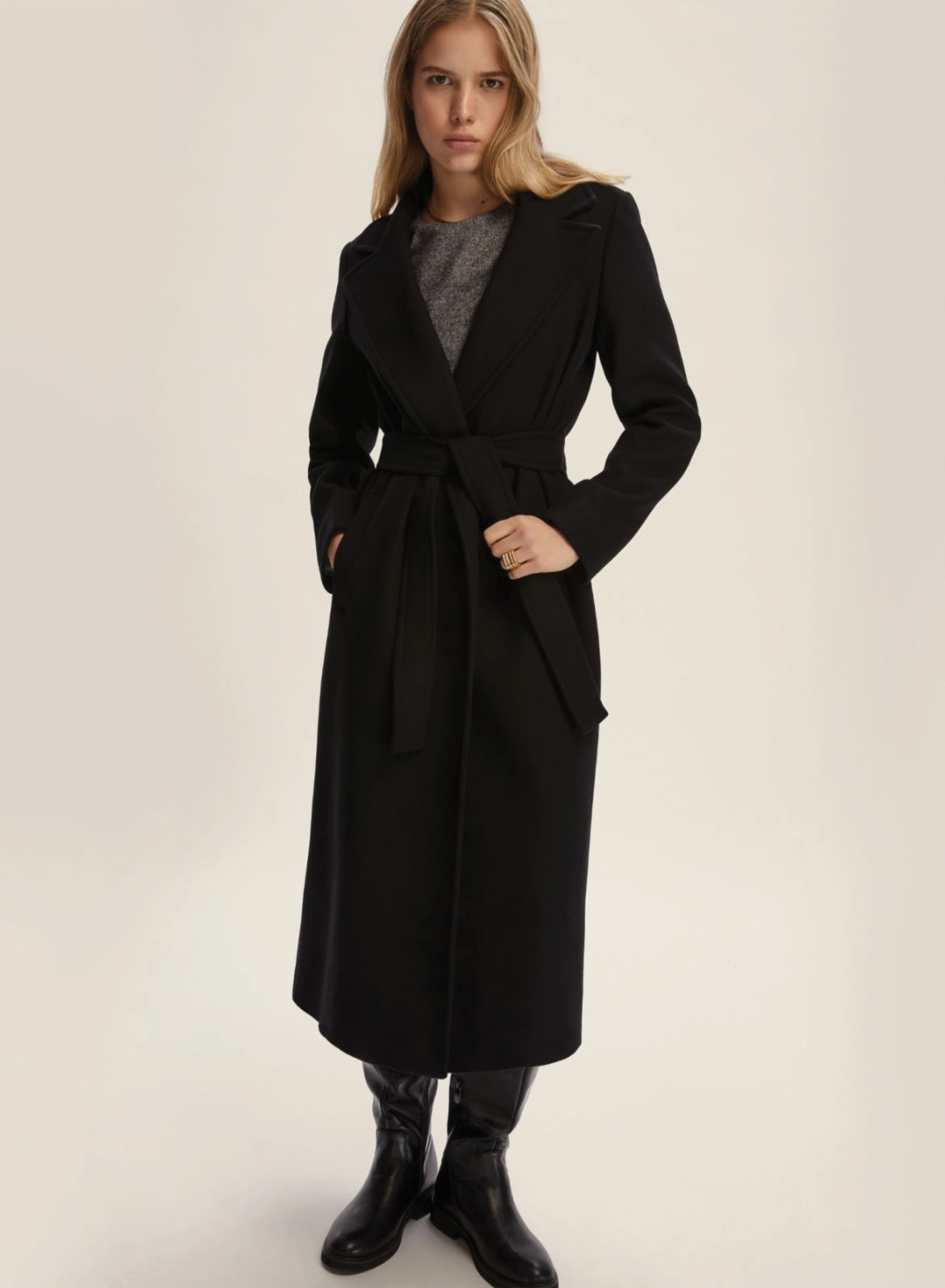 Black belted Coat Emme Marella - 2