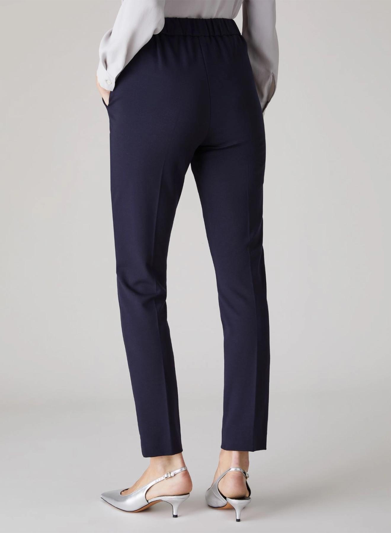 Navy Blue drawstring Trousers Emme Marella - 3