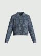 Blue Boxy-fit patterned cotton Denim Jacket Emme Marella - 4