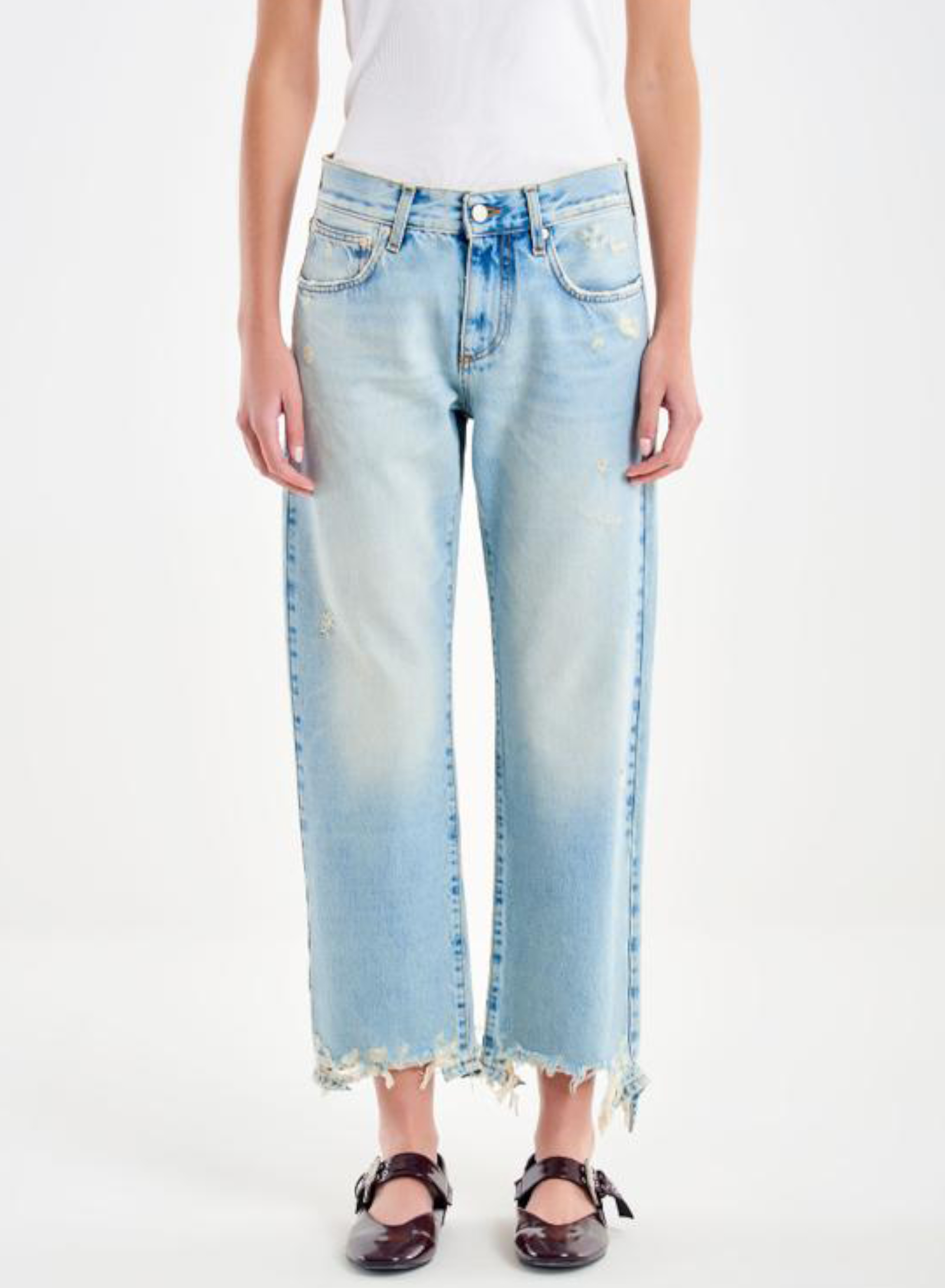 Light Blue vintage straight fit Jeans Zeke Vicolo - 1