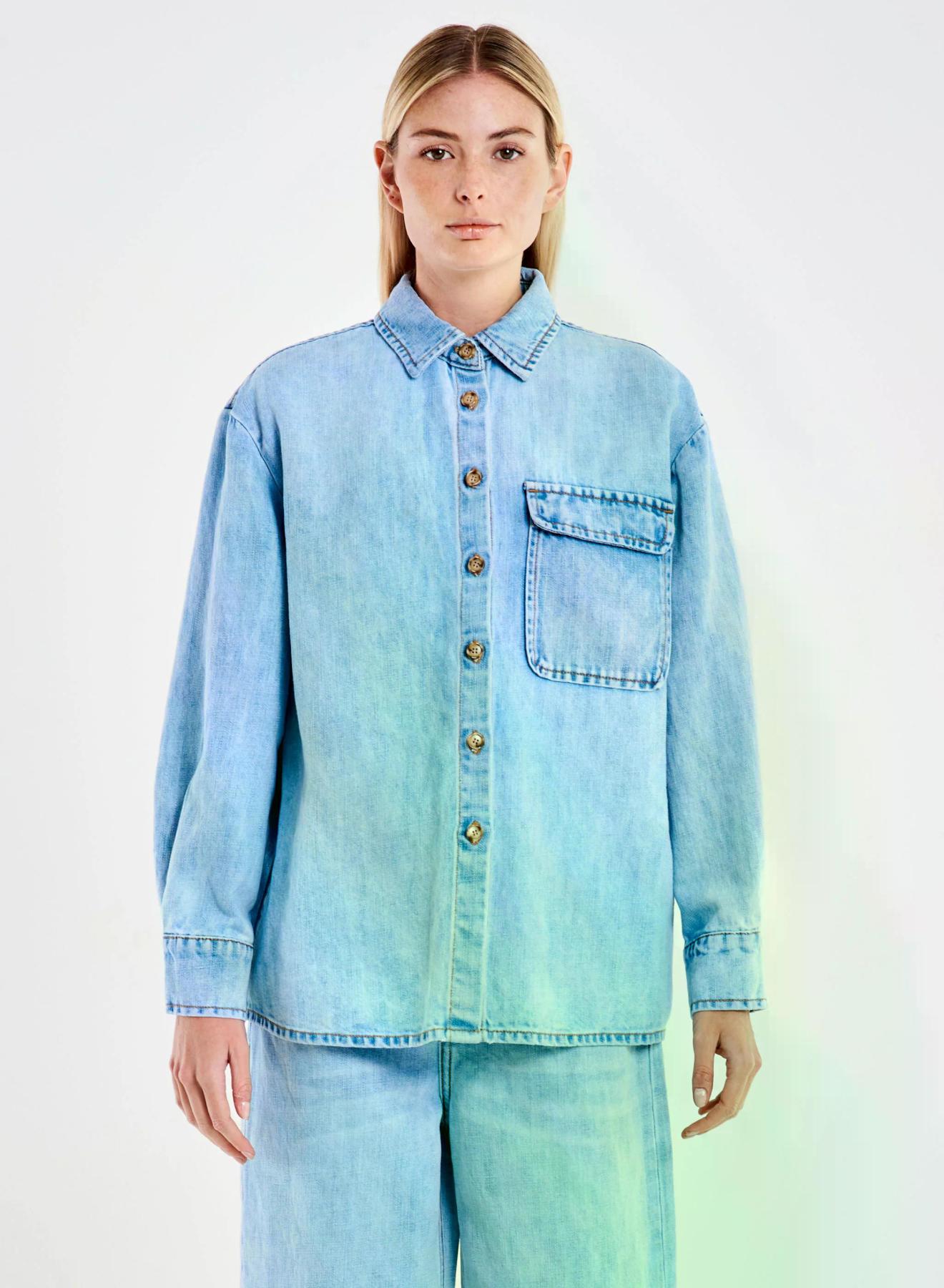 Light Blue denim Shirt Vicolo - 2