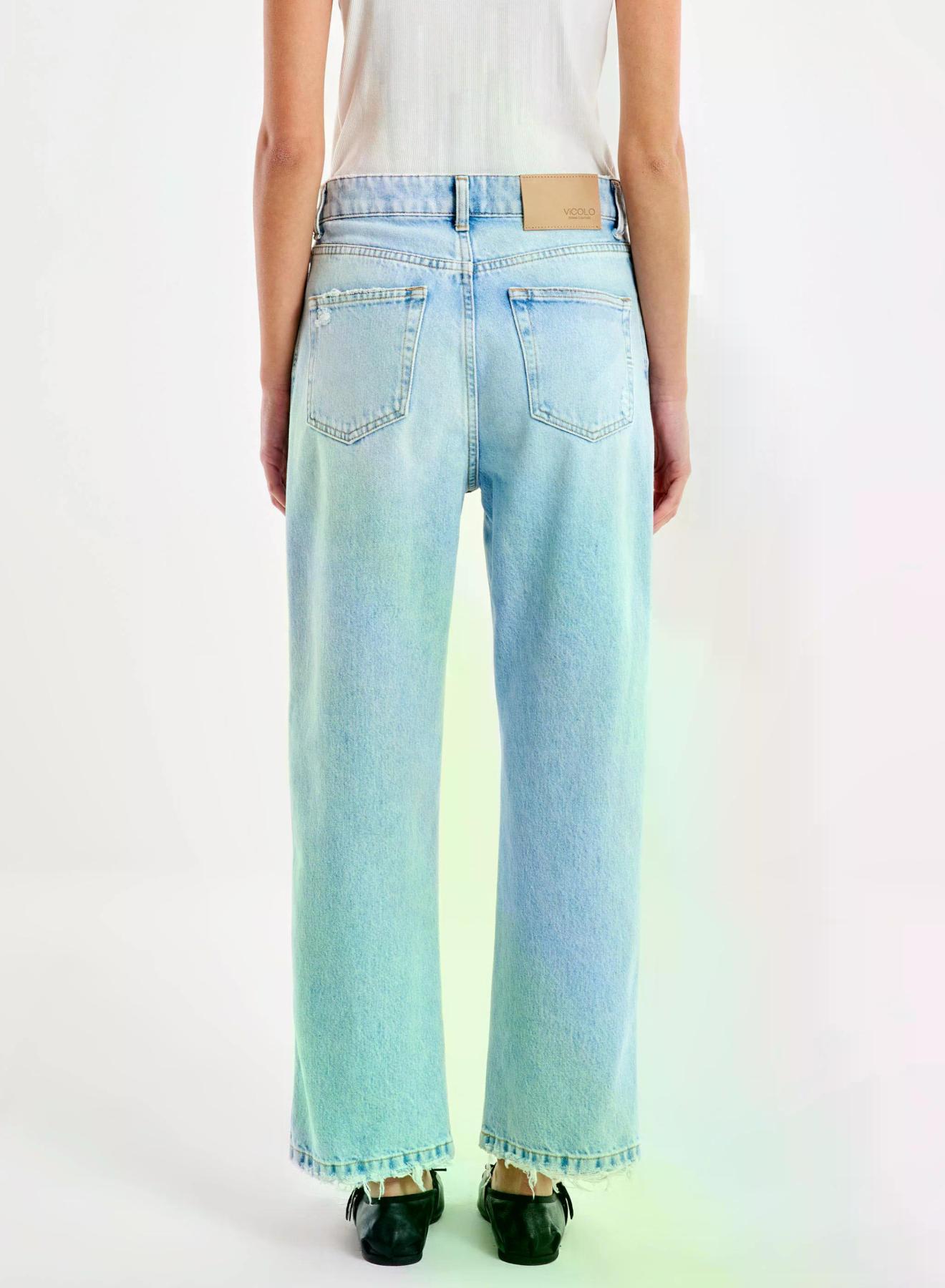 Light Blue straight fit Jeans Kate Vicolo - 3