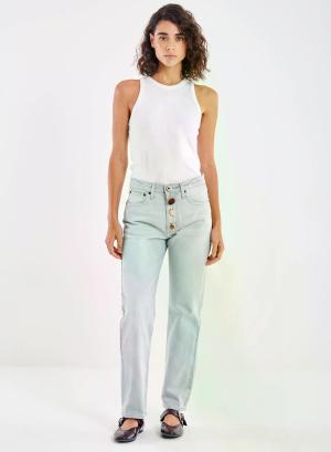 Grey Zoe Jeans with decorative crystal buttons Vicolo - 57598