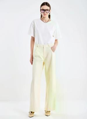 Yellow Pale wide leg Jeans Icon Mia Vicolo - 57467
