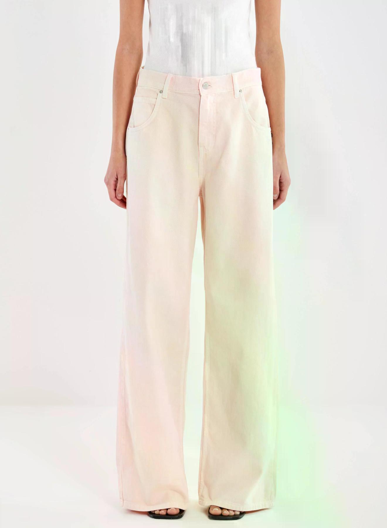 Pink Pale wide leg Jeans Icon Mia Vicolo - 2