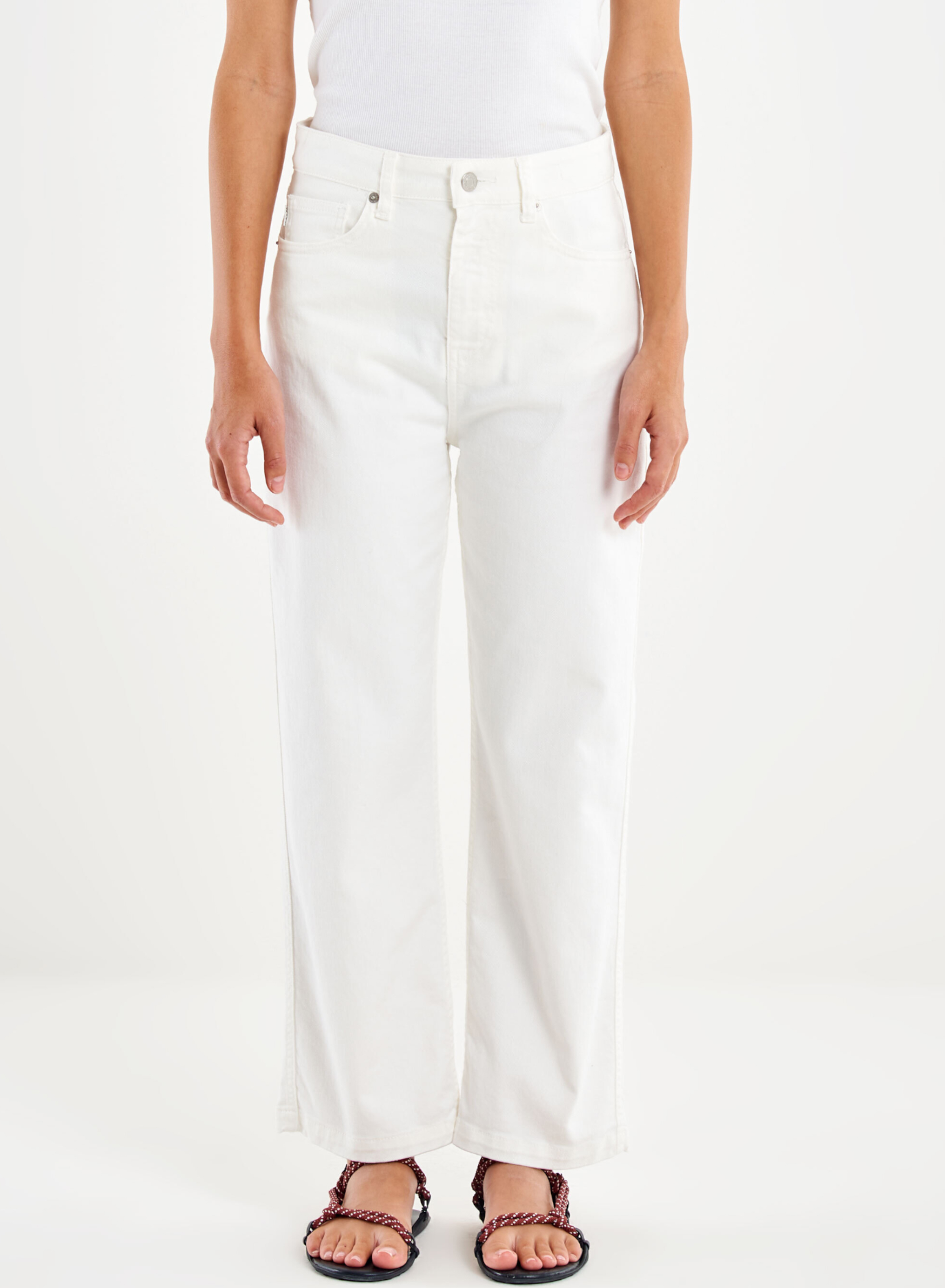 Λευκό Παντελόνι Jeans Kate σε ίσια γραμμή Vicolo - 1