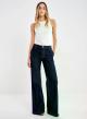 Navy Blue wide legs Jeans Elena Vicolo - 0