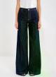 Navy Blue wide legs Jeans Elena Vicolo - 1