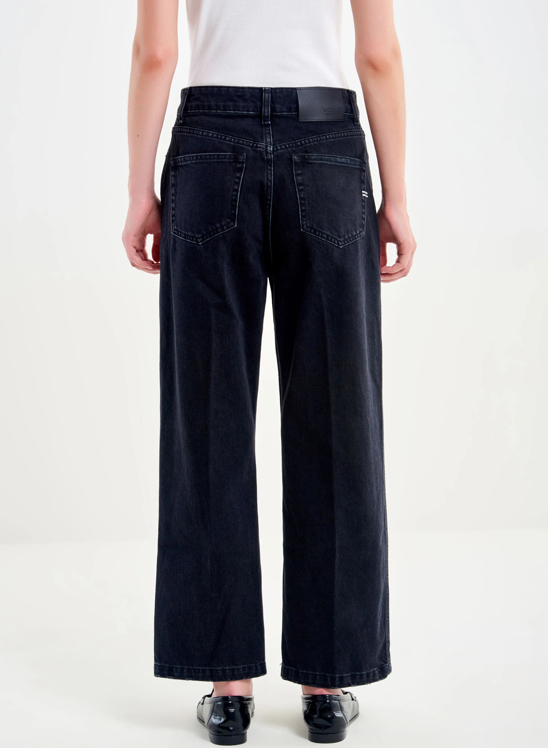 Μαύρο Παντελόνι Jeans icon Kate σε ίσια γραμμή Vicolo - 3