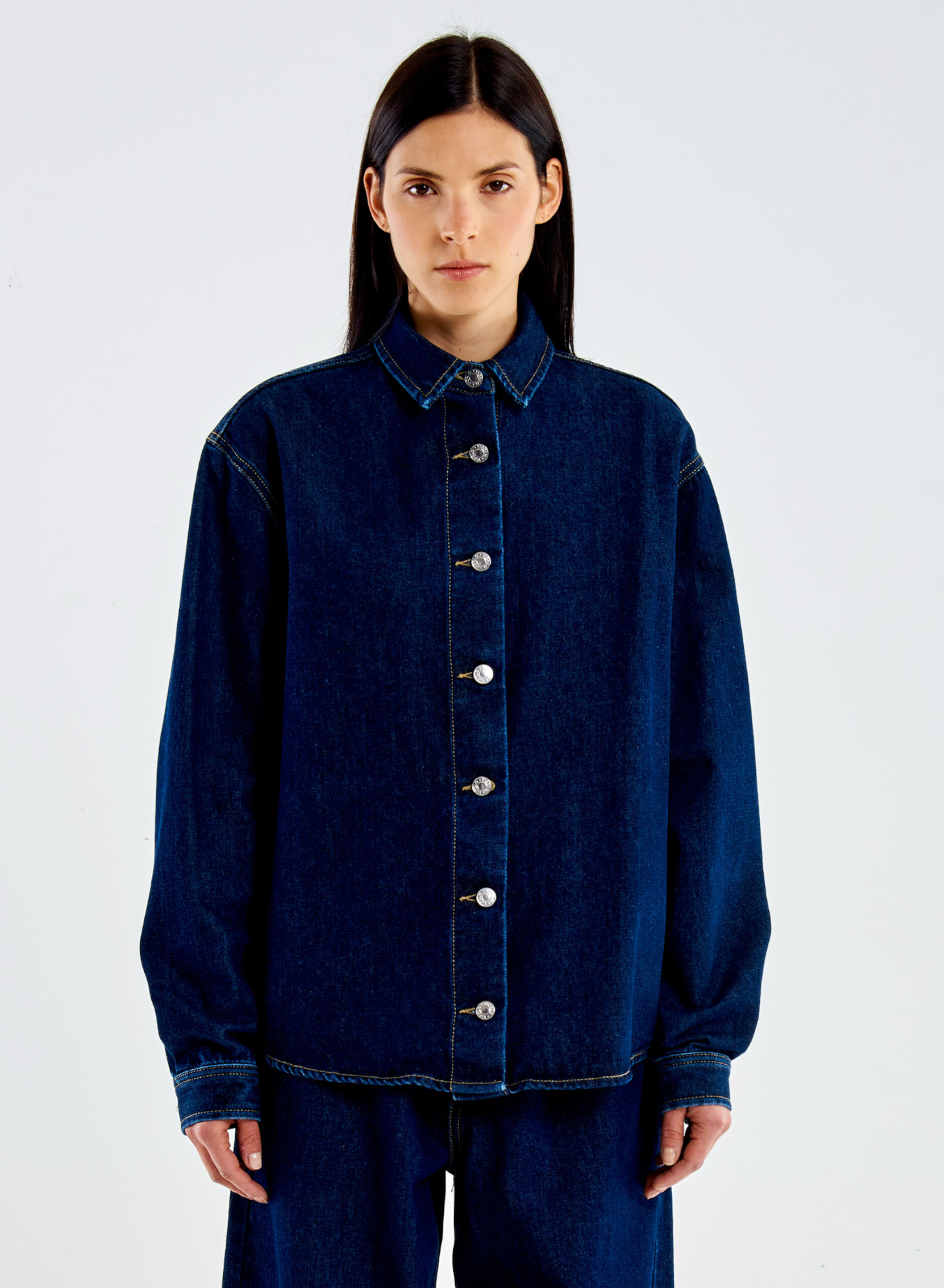 Dark Blue denim Shirt Vicolo - 1