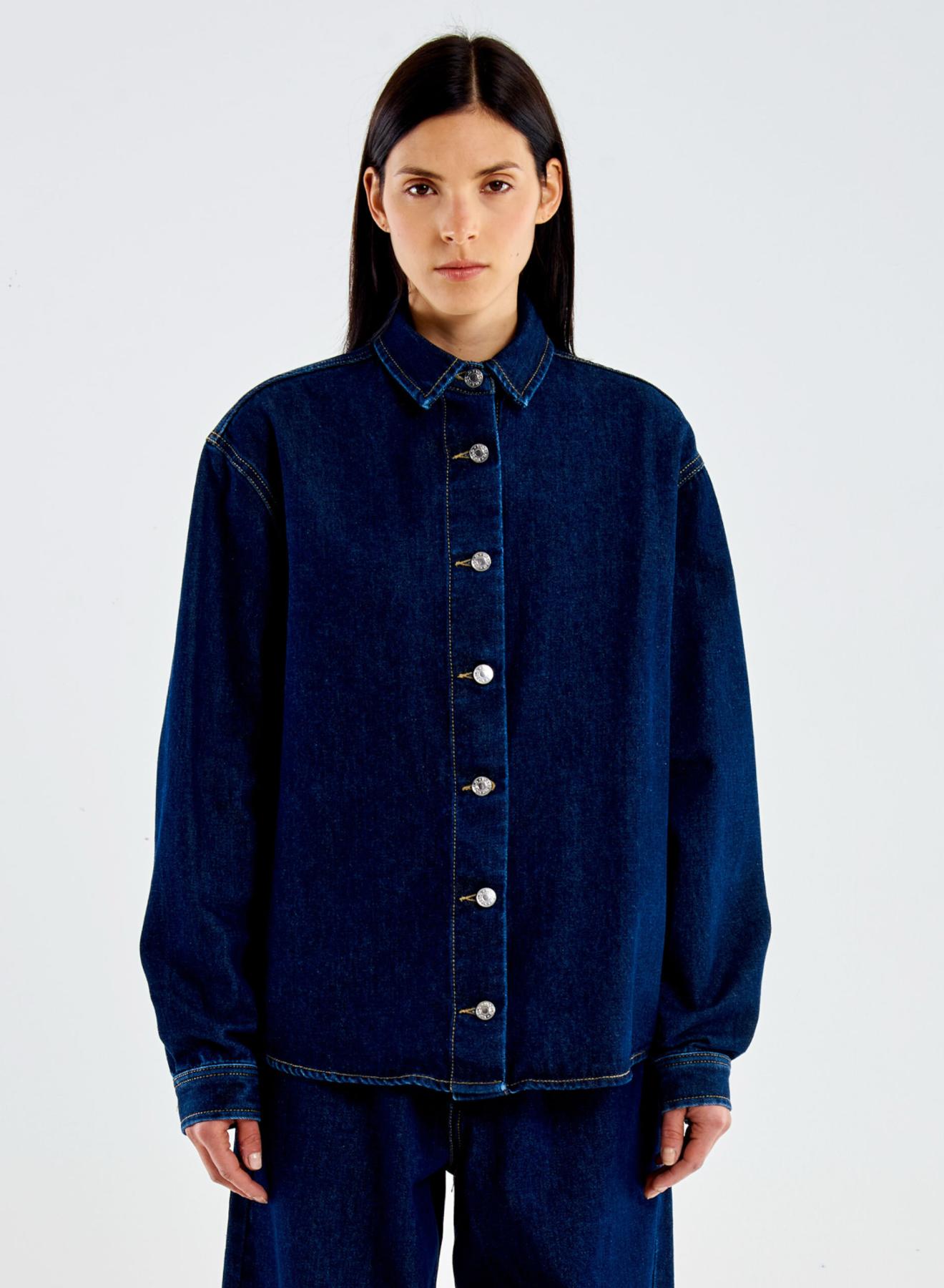 Dark Blue denim Shirt Vicolo - 2