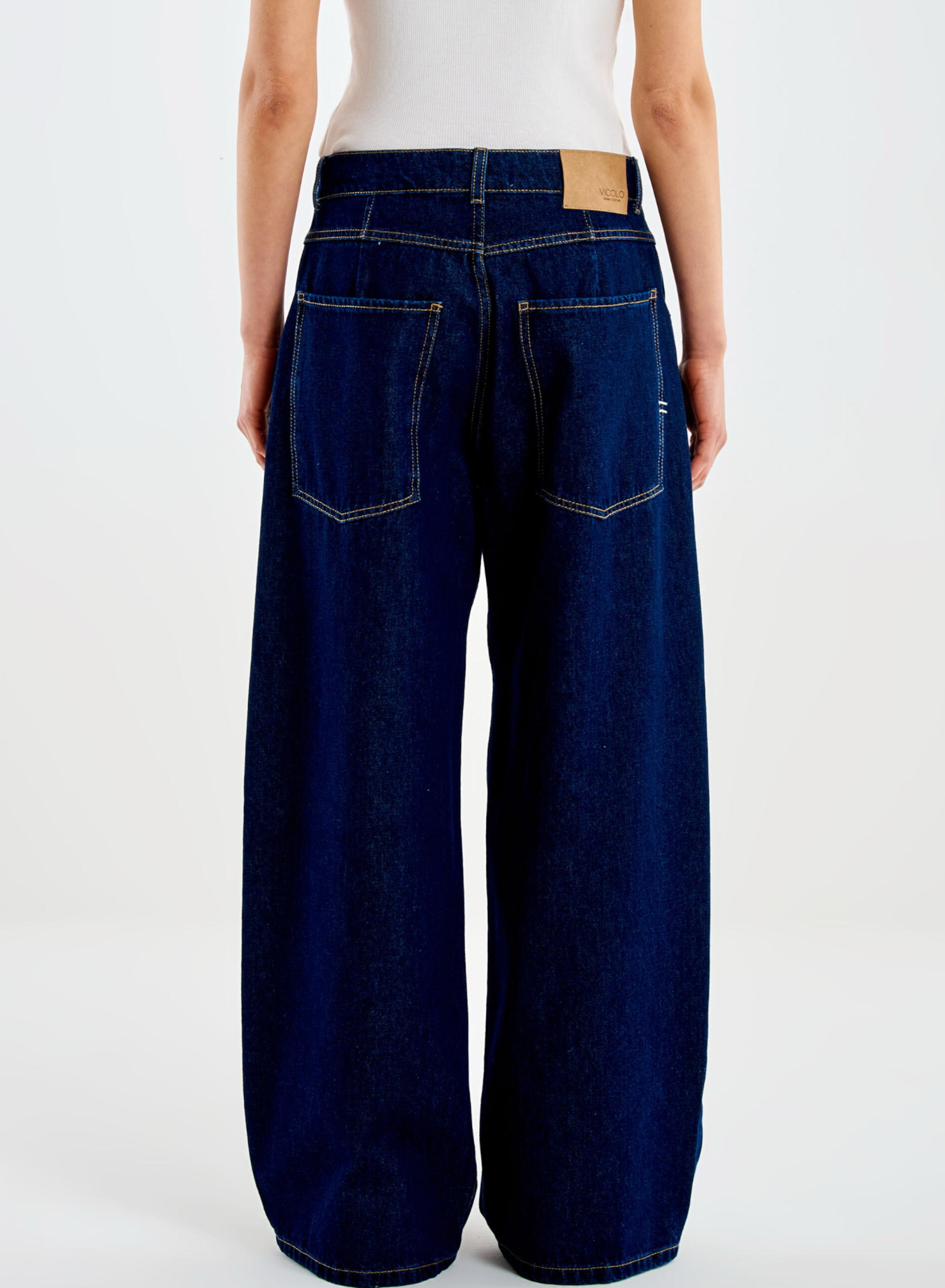 Dark Blue wide leg Jeans Mia Vicolo - 2