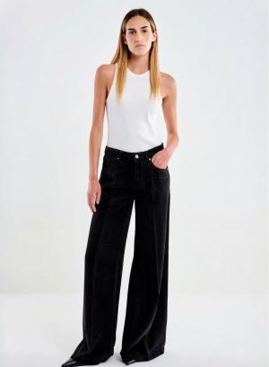 Μαύρο wide legs Madison Παντελόνι Vicolo - 65418