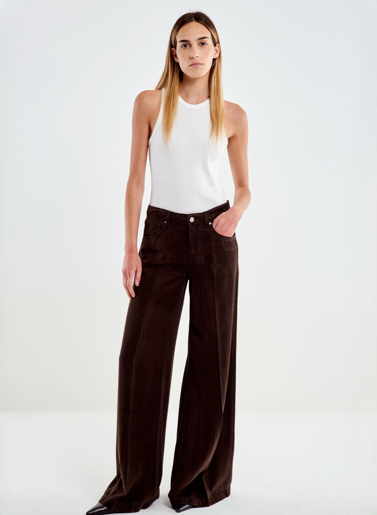 Σοκολά wide legs Madison Παντελόνι Vicolo - 1