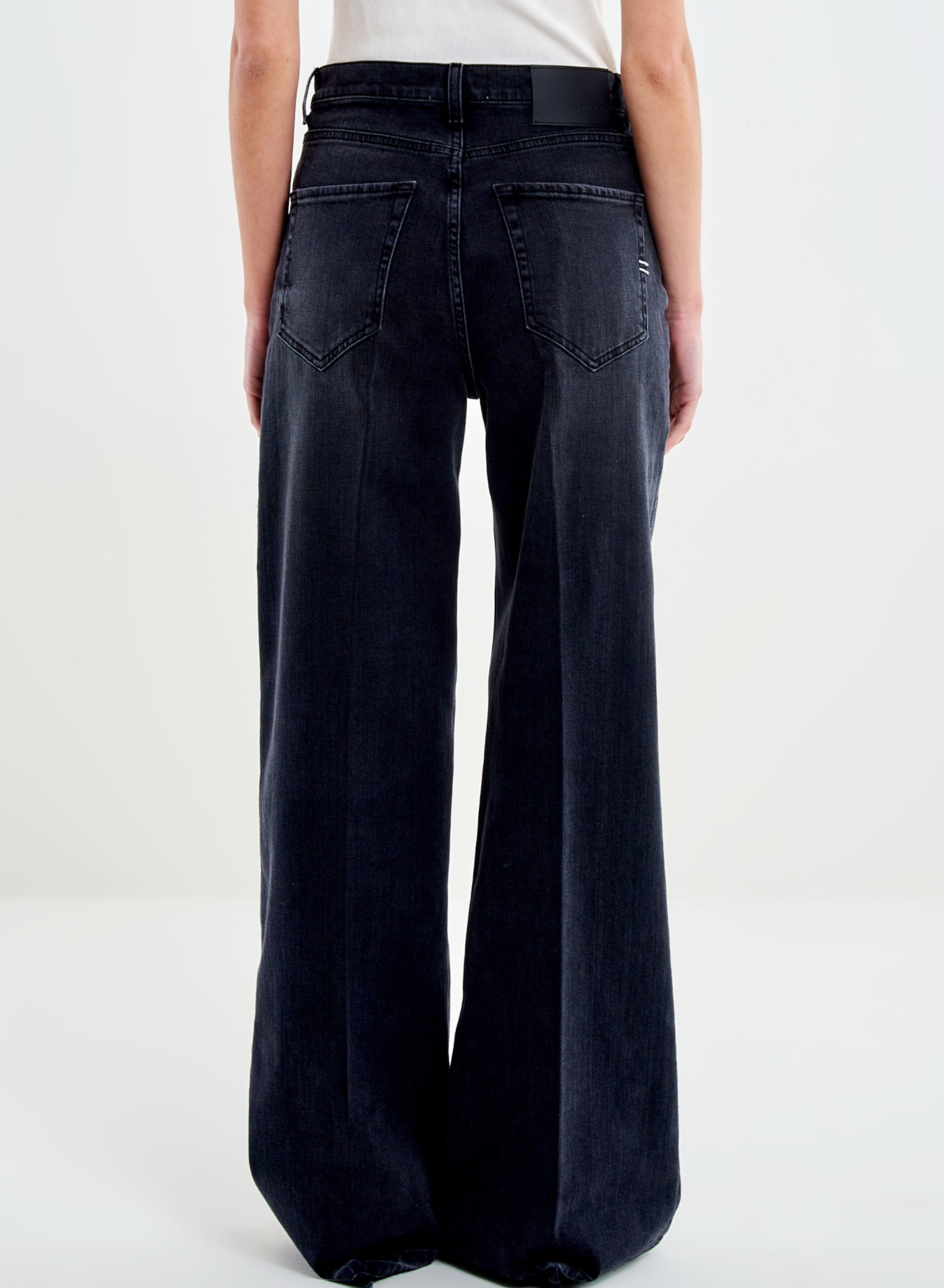 Μαύρο wide legs Παντελόνι Jean Lexie Vicolo - 2