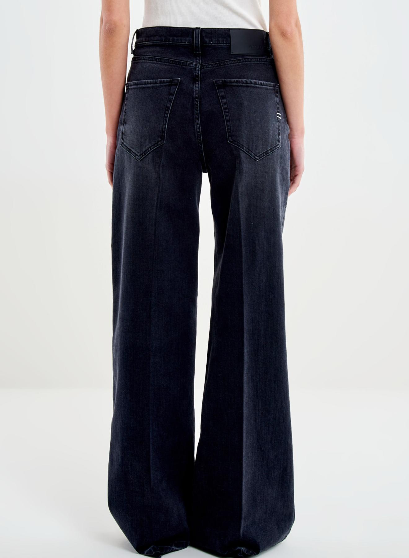 Μαύρο wide legs Παντελόνι Jean Lexie Vicolo - 3