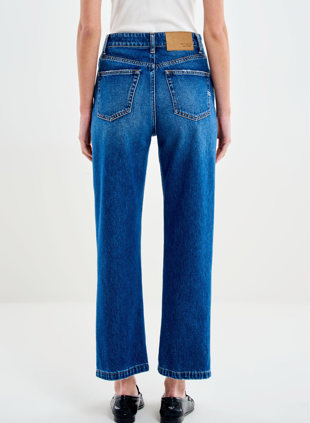 Μπλε Παντελόνι Jeans Kate σε ίσια γραμμή Vicolo - 3