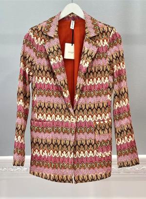 Lace jacket with geometric patterns - 8981