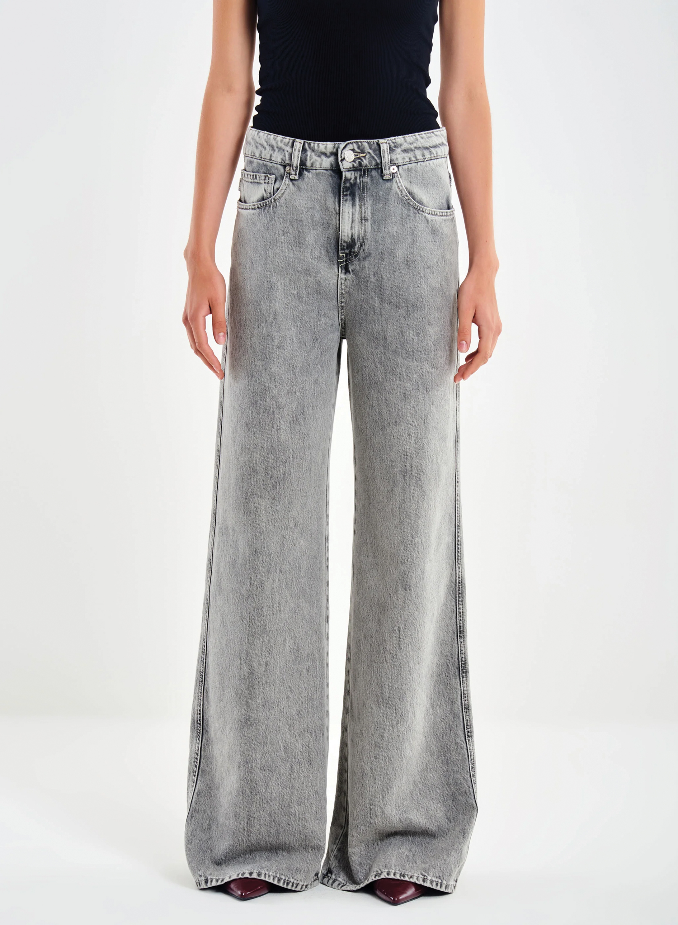 Γκρι Παντελόνι τζιν Kia σε χαλαρή γραμμή Vicolo - 1