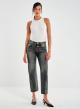 Black vintage effect Jeans with decorative crystal buttons Vicolo - 0