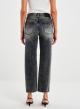 Black vintage effect Jeans with decorative crystal buttons Vicolo - 2