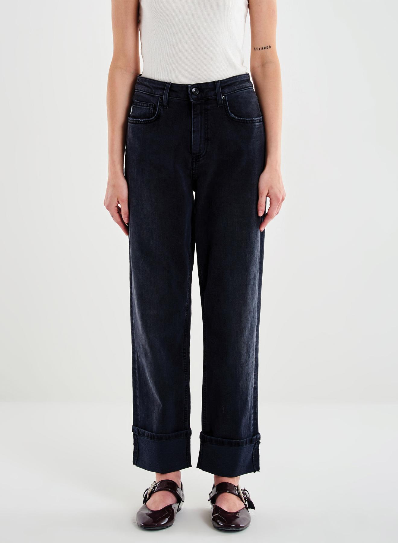 Μαύρο Παντελόνι τζιν Maggie σε ίσια γραμμή με ρεβέρ Vicolo - 2