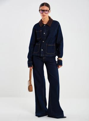 Navy Blue Παντελόνι Τζιν Elena με καμπάνα Vicolo - 48865